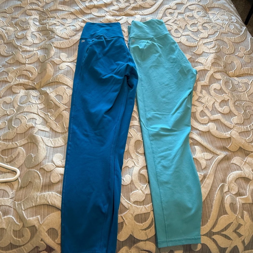 Fabletics Blue and Aqua Leggings